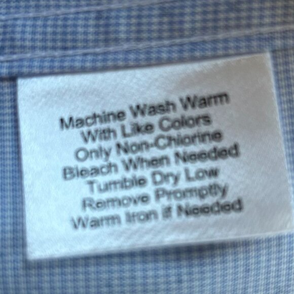 Kenneth Cole Awearness Blue Non-Iron Slim Fit Long Sleeve Button-Up Dress Shirt - Picture 13 of 15